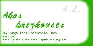 akos latzkovits business card