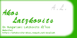 akos latzkovits business card